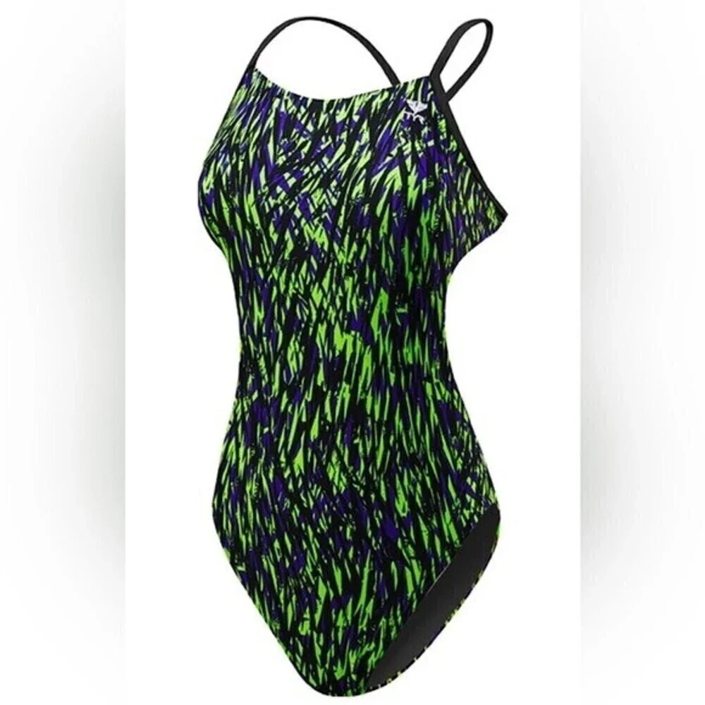 TYR Girls Rasguno Cutoutfit Swimming One Piece size 26.
